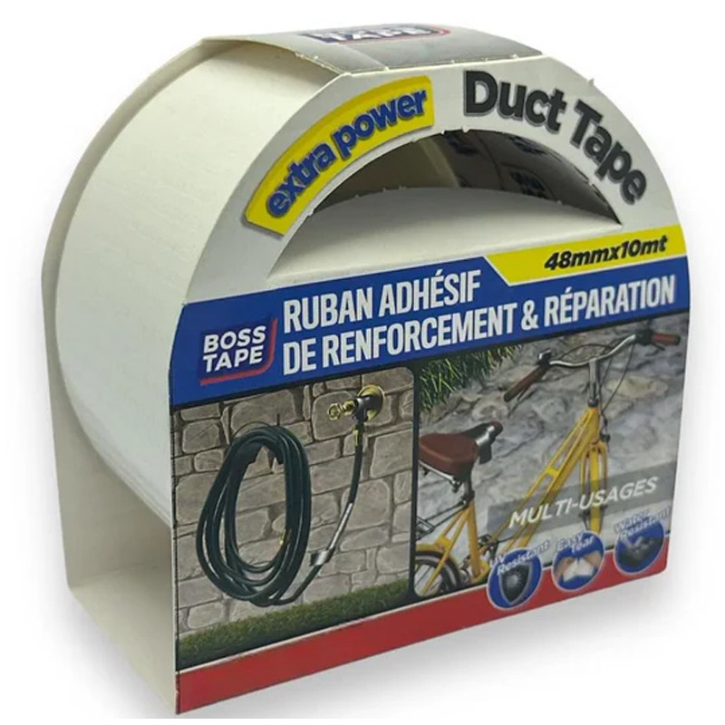Ruban Adhésif De Réparation Boss Tape 10m Blanc en Tunisie