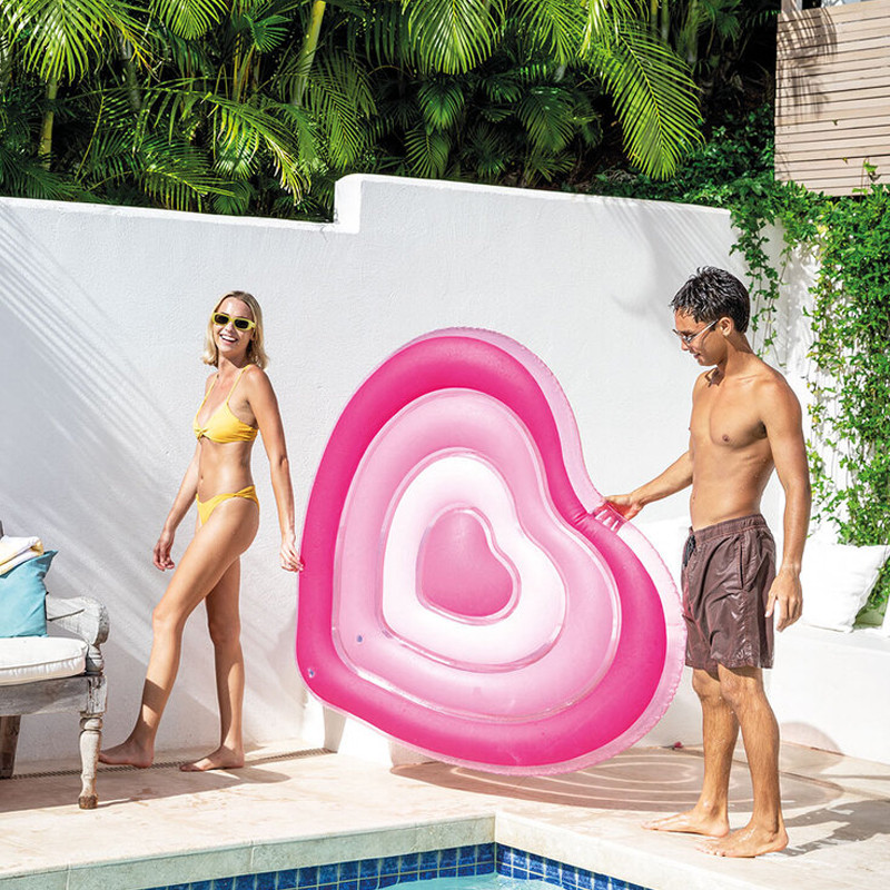 Matelas Gonflable Coeur Intex 58727 Rose En Tunisie