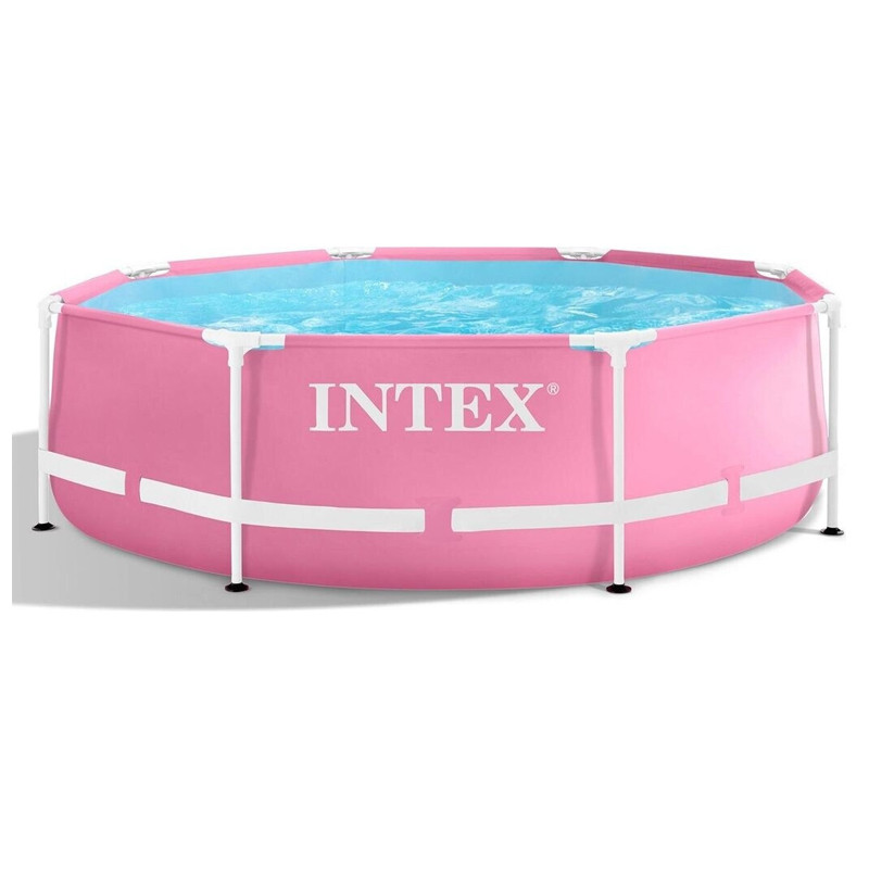 Piscine Hors Sol à Cadre Métal 244 x 76 cm Rose en Tunisie