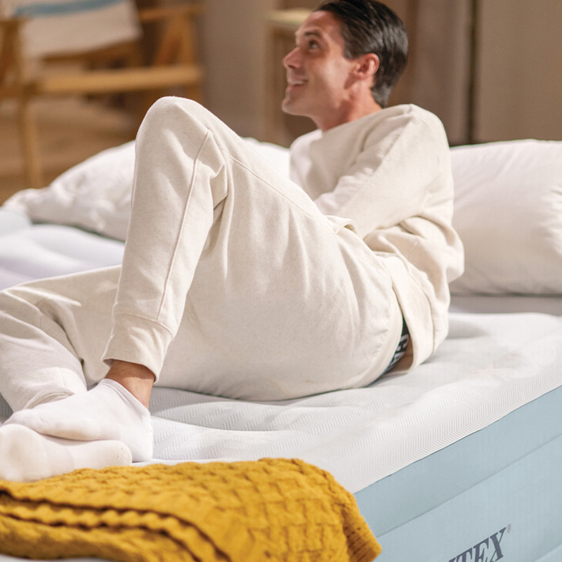 Matelas Gonflable Premium Comfort Intex 64824ND Gris En Tunisie