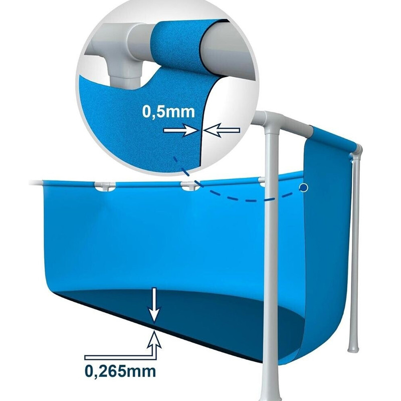 Piscine Metal Frame Intex Rond 244 x 0.51m Bleu en Tunisie