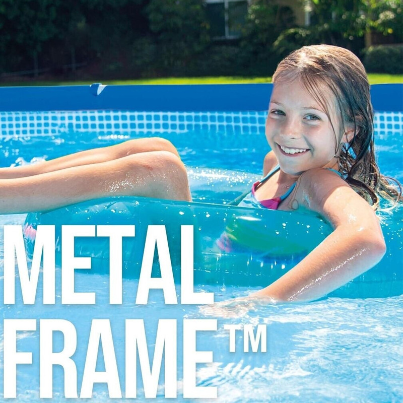 Piscine Metal Frame Intex Rond 244 x 0.51m Bleu en Tunisie