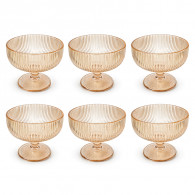 Set De 6 Verrines 21Cl Avec Bordure Doré