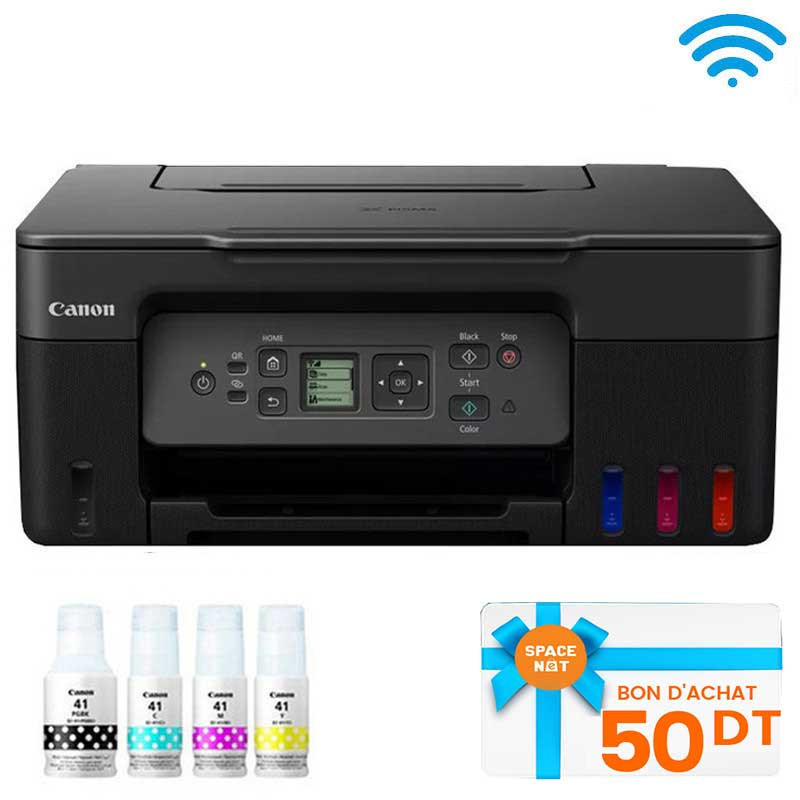 Imprimante Canon Multifonction Pixma G3470 Couleur Réservoir Intégré Wifi Noir en Tunisie