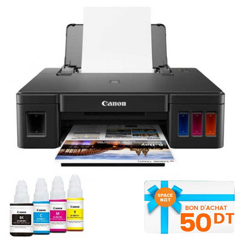 Imprimante Canon Jet D'encre Multifonction 3En1 G2410 Couleur Noir en Tunisie
