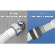 Lot De 2 Adaptateurs Pour Tuyau De Piscine Intex 32-38 mm Gris En Tunisie