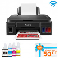 Imprimante à Réservoir Intégré Canon Pixima G3410 3en1 Couleur Wi-Fi Noir en Tunisie