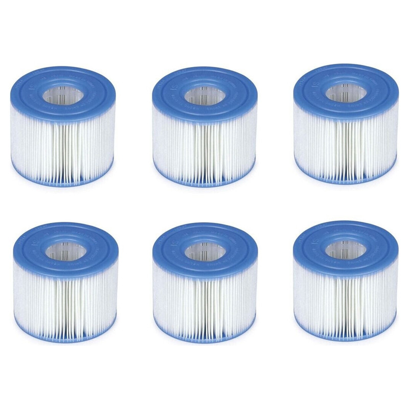 Lot De 6 Cartouches De Filtration Spa Gonflable Intex 29011 Bleu en Tunisie