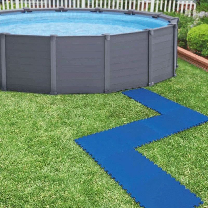 Tapis de Piscine Intex Puzzle 8 Pièces Bleu en Tunisie