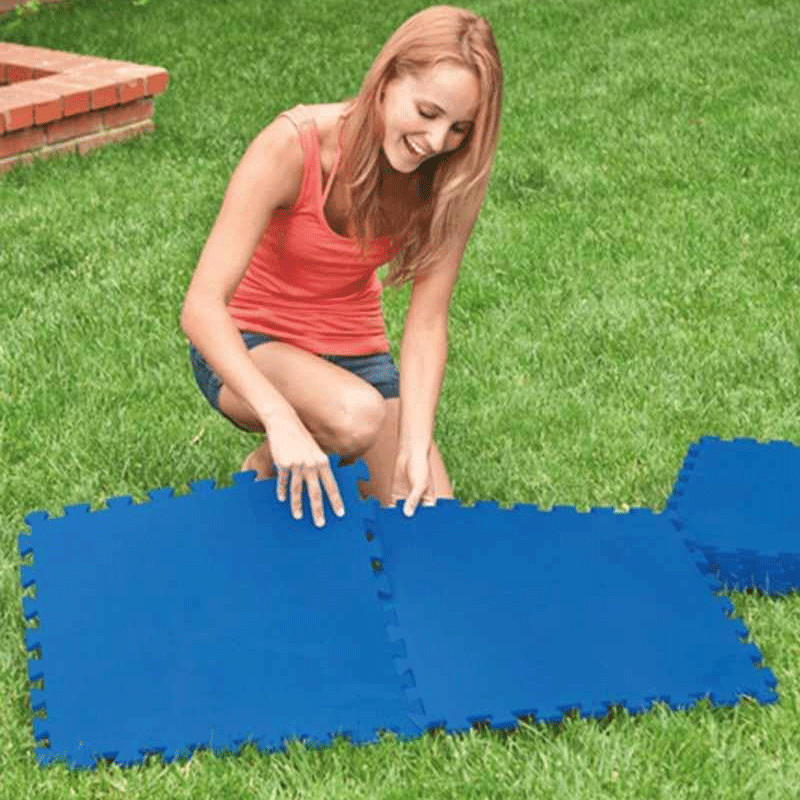 Tapis de Piscine Intex Puzzle 8 Pièces Bleu