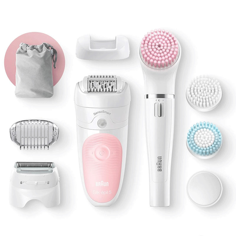 Epilateur Braun Silk Epil 5 SensoSmart Pour Corps et Visage Blanc en Tunisie