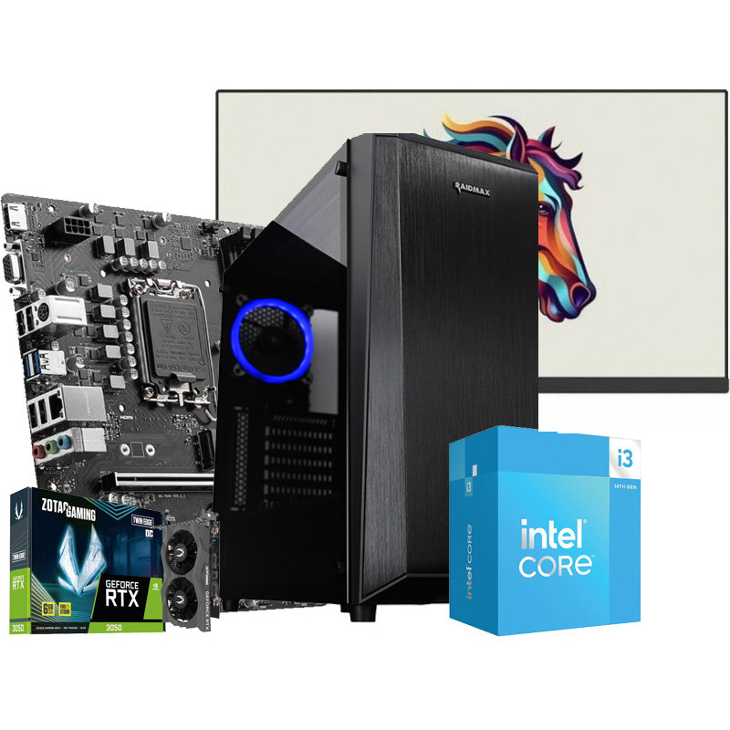 Pc de Bureau Gamer Bu NOVA 301 i3 14Gén 16Go 512Go SSD RTX 3050 en Tunisie