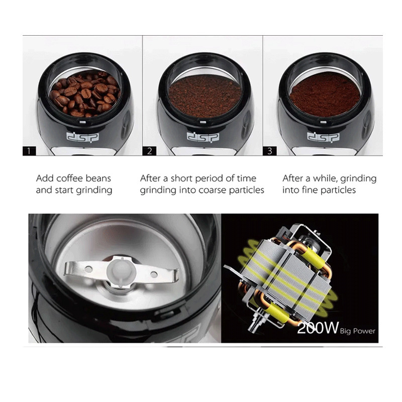 Moulin à Café DSP KA3001 200W Noir en Tunisie