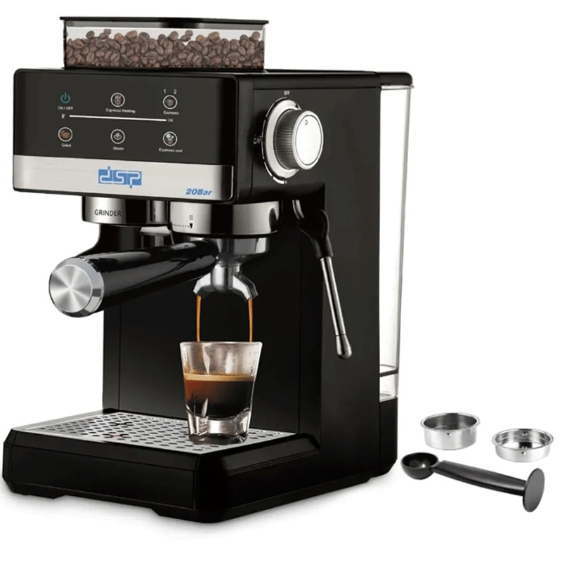 Machine à Café Expresso DSP KA3123 Avec Grinder 1350W Noir en Tunisie