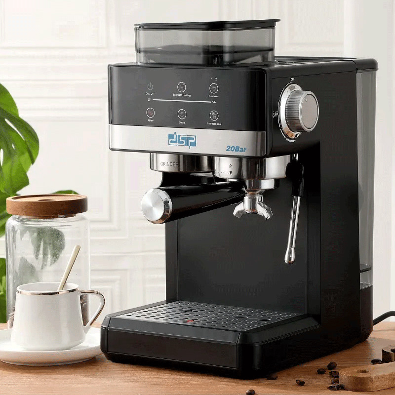 Machine à Café Expresso DSP KA3123 Avec Grinder 1350W Noir en Tunisie