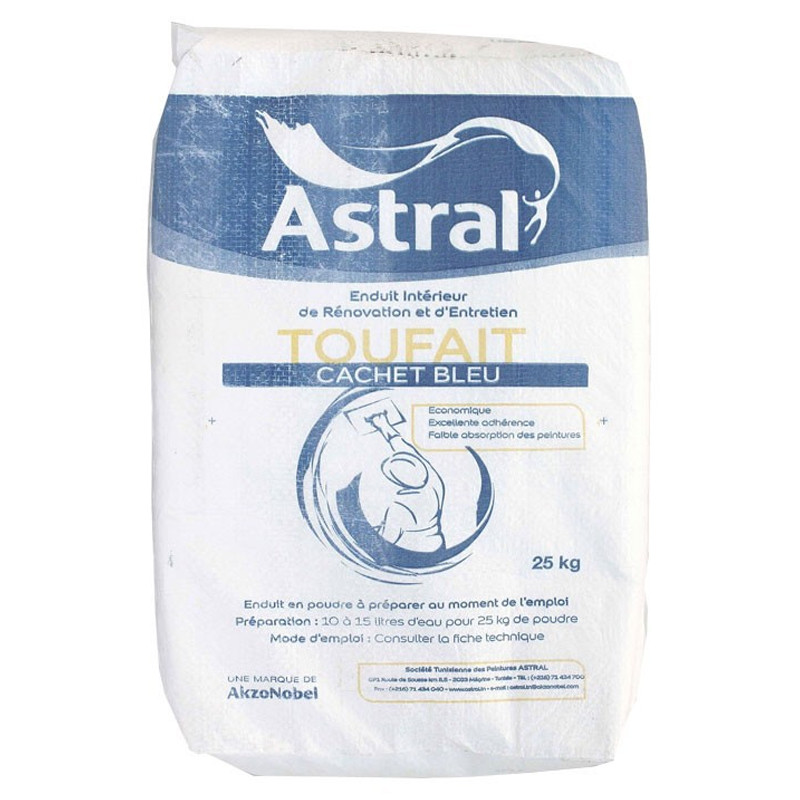 Toufait Cachet Bleu Astral 25 Kg Blanc en Tunisie