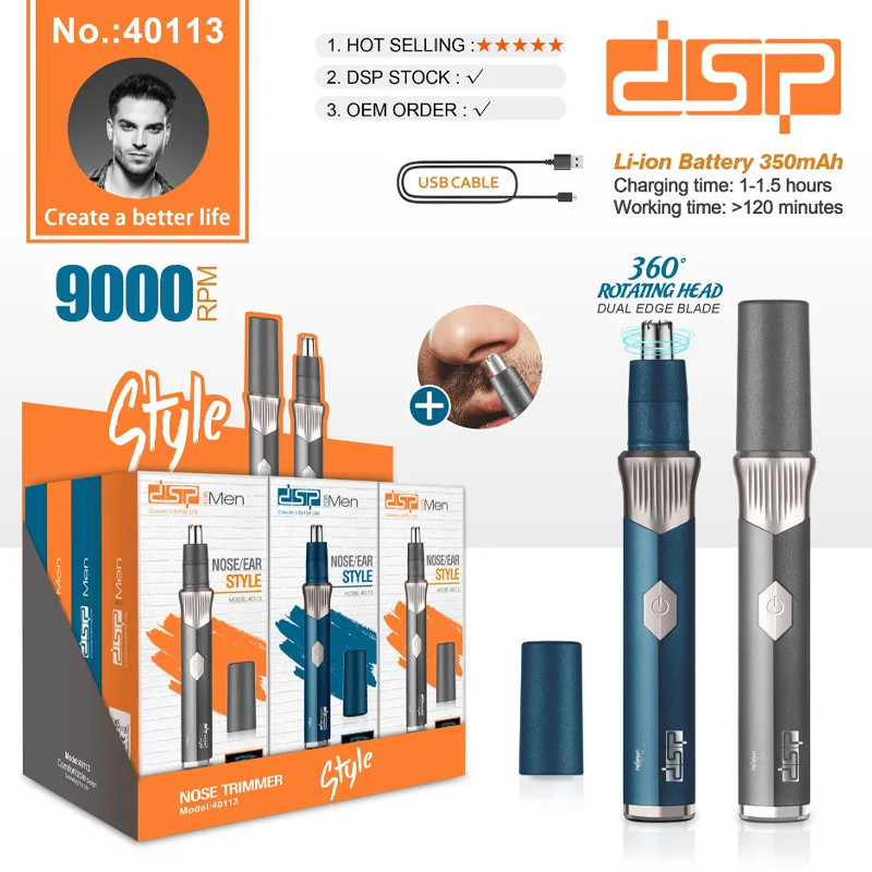 Tondeuse Nez Professionnelle DSP 40113 Bleu en Tunisie