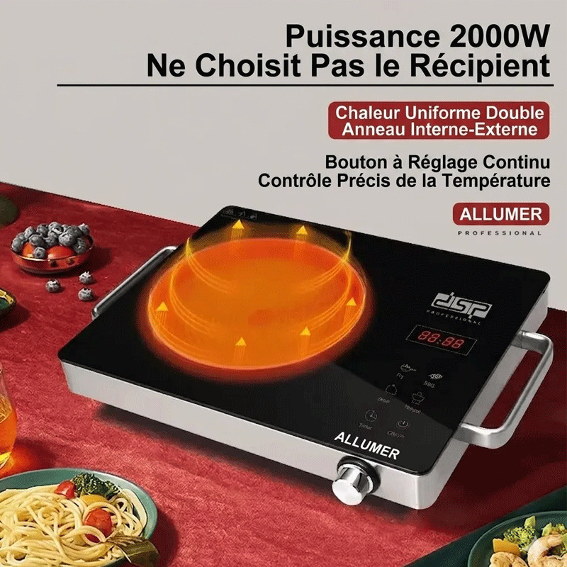 Plaque de Cuisson Électrique DSP KD5052 2000W Noir en Tunisie