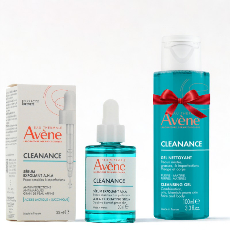 Coffret Avène Cleanance Sérum A.H.A + Cleanance Gel 100 ml En Tunsie