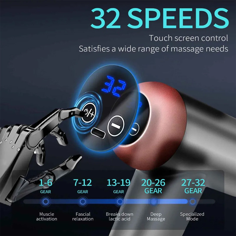 Pistolet De Massage 4En1 DSP 80025 Gris en Tunisie