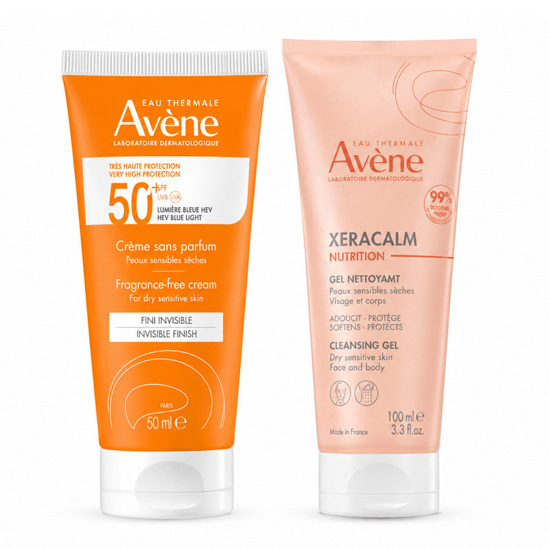 Avène Crème Solaire Spf50 + Xeracalm Gel Nettoyant 100ml En Tunisie