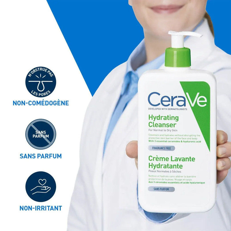 Crème Lavante Hydratante CeraVe 436 ML en Tunisie