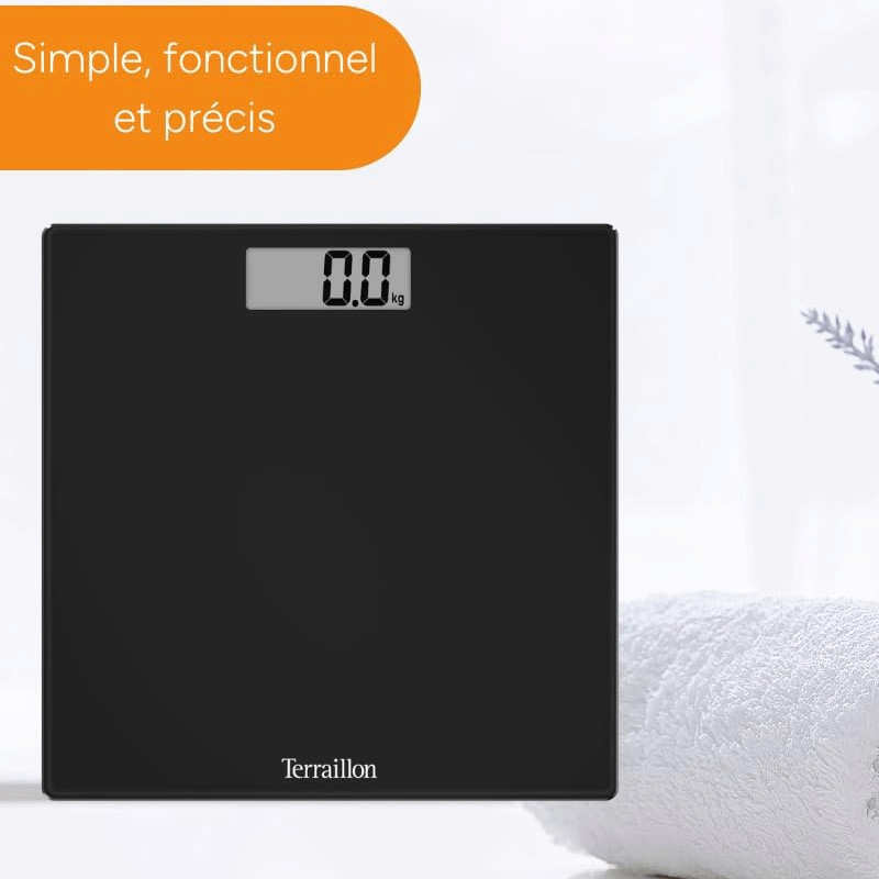 Pèse Personne Impédancemètre Terraillon Tsquare 180 Kg Noir en Tunisie