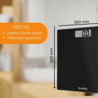 Pèse Personne Impédancemètre Terraillon Tsquare 180 Kg Noir en Tunisie