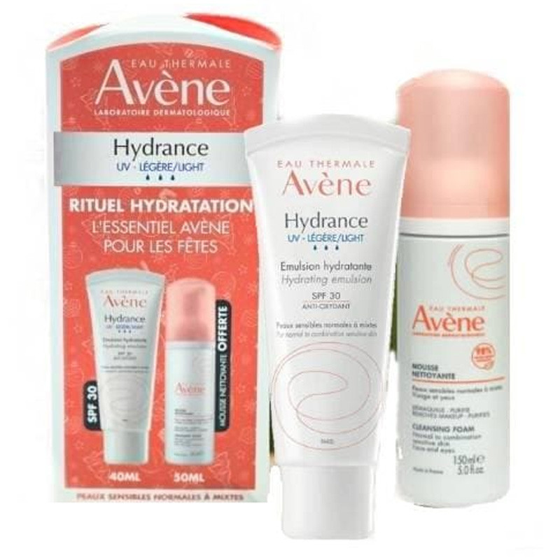 Avène Crème Hydratante Hydrance Légère 40ml + Mousse Nettoyante 50ml En Tunisie