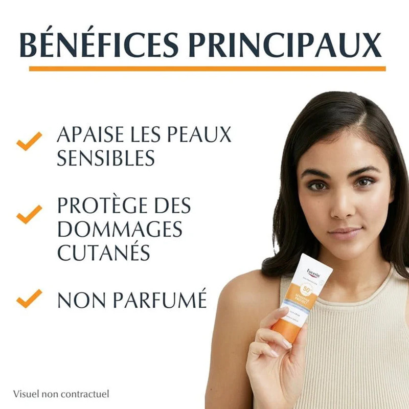 Eucerin Ecran Solaire Sensitive Protect SPF50+ 50 Ml en Tunisie