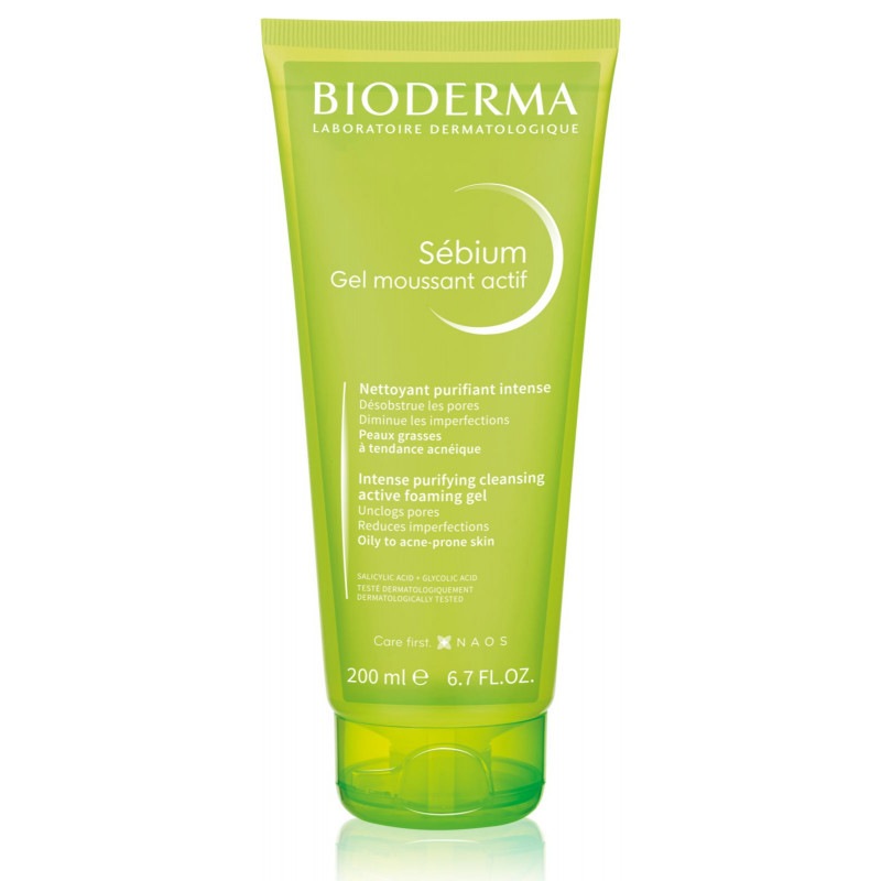 Gel Moussant Bioderma Sebium Actif 200 ML en Tunisie
