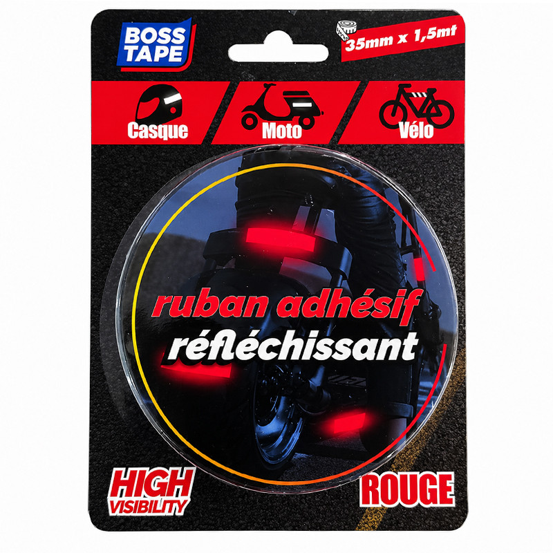 Bande Adhésif Réfléchissant Boss Tape 1.5m Rouge en Tunisie