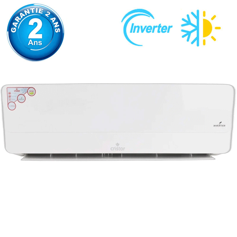 Climatiseur Cristor KS12-M4IT3 12000 BTU Inverter Tropicalisé Chaud Froid Blanc en Tunisie