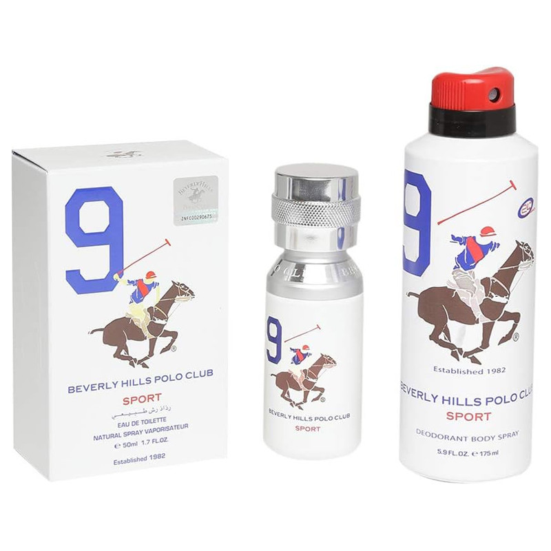 Coffret 9 Beverly Hills Polo Club Eau de Toilette Homme 50Ml En Tunisie