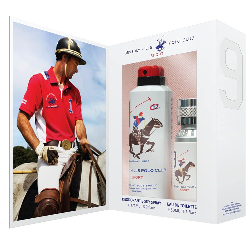Coffret 9 Beverly Hills Polo Club Eau de Toilette Homme 50Ml En Tunisie