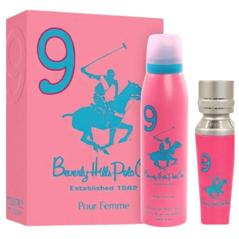 Coffret 9 Beverly Hills Polo Club Eau de Parfum Femme 50Ml En Tunisie