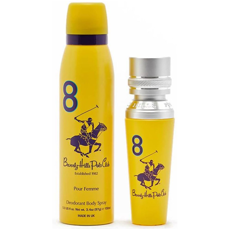 Coffret 8 Beverly Hills Polo Club Eau de Parfum Femme 50Ml En Tunisie