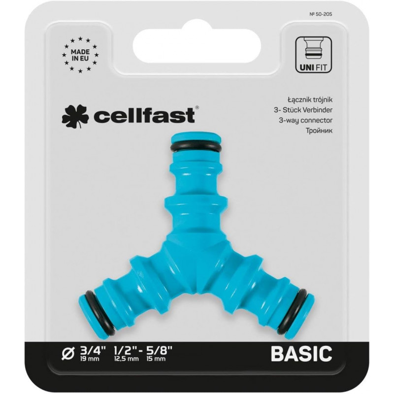 Connecteur Pour Tuyau d’Arrosage 3 Voies Cellfast 50-205 Bleu en Tunisie