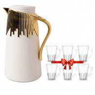 Thermos 1Litre Doré & Crème EN Tunisie