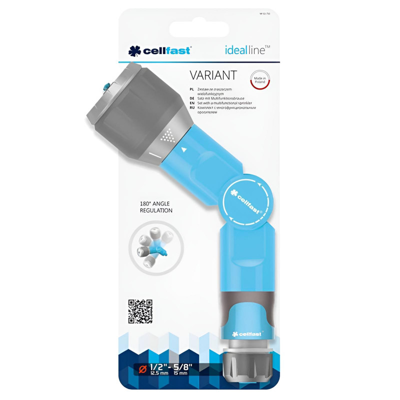 Pistolet d'Arrosage Cellfast Multifonction 50-750 Bleu en Tunisie
