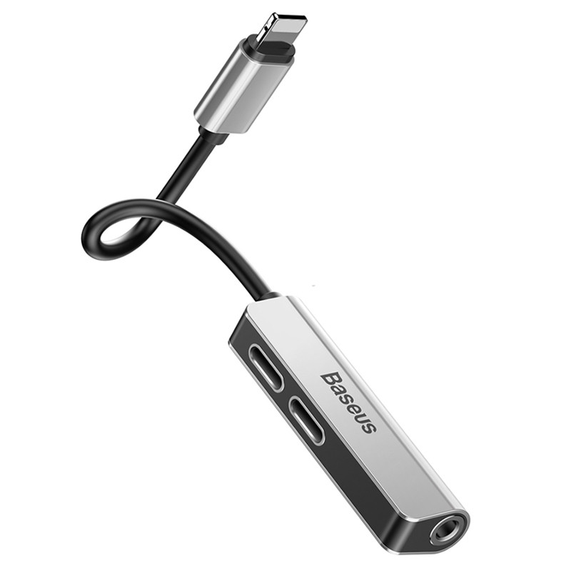 Adaptateur Audio Baseus L52 3En1 Pour IPhone Gris en Tunisie