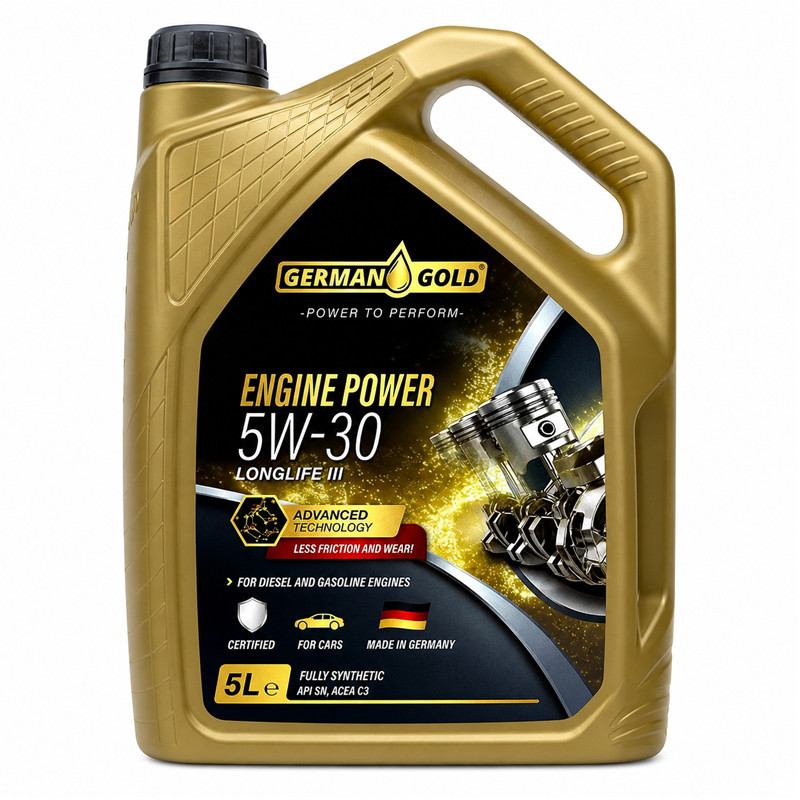 Huile Moteur German Gold Engine Power LongLife III 5W30 5L En Tunisie