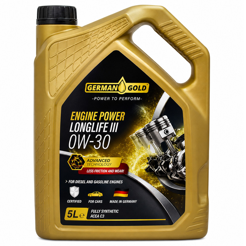 Huile Moteur German Gold Engine Power LongLife III 0W30 5L En Tunisie