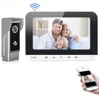 Interphone Vidéo Wi-Fi Avec Application Mobile iOS/Android & Serrure Electrique Silver en Tunisie