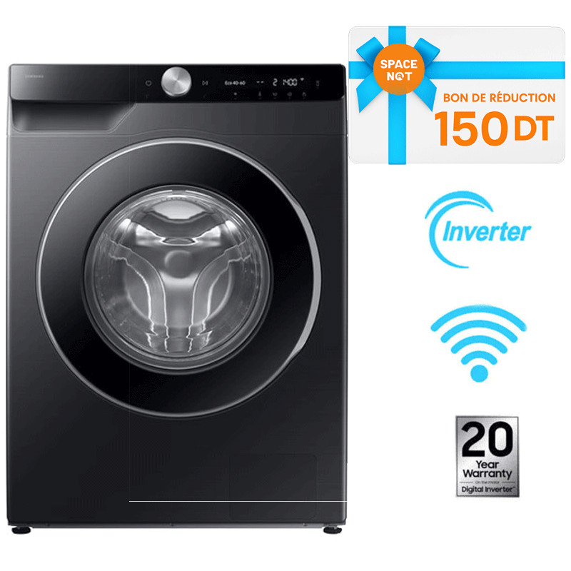 Machine à Laver Samsung Lavante Séchante WW11D7B85GBM 11Kg Silver en Tunisie