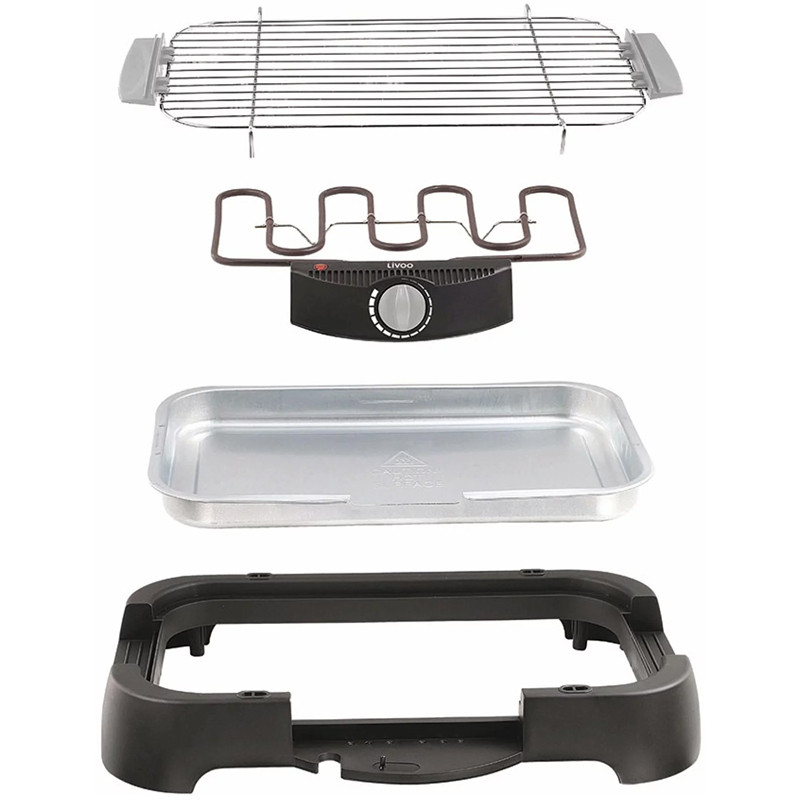 Barbecue Electrique De Table Livoo DOC153 2000W Noir en Tunisie