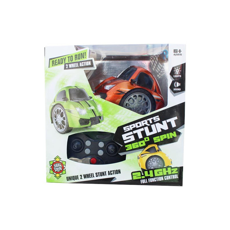 Voiture électronique Orange SPORT STUNT Pour enfant avec lumière rotation à 360° contrôle fonction Voiture électronique Orange SPORT STUNT Pour enfant avec lumière rotation à 360° contrôle fonction