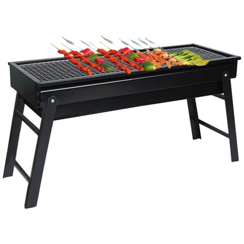 Barbecue à Charbon Rectangulaire Noir en Tunisie