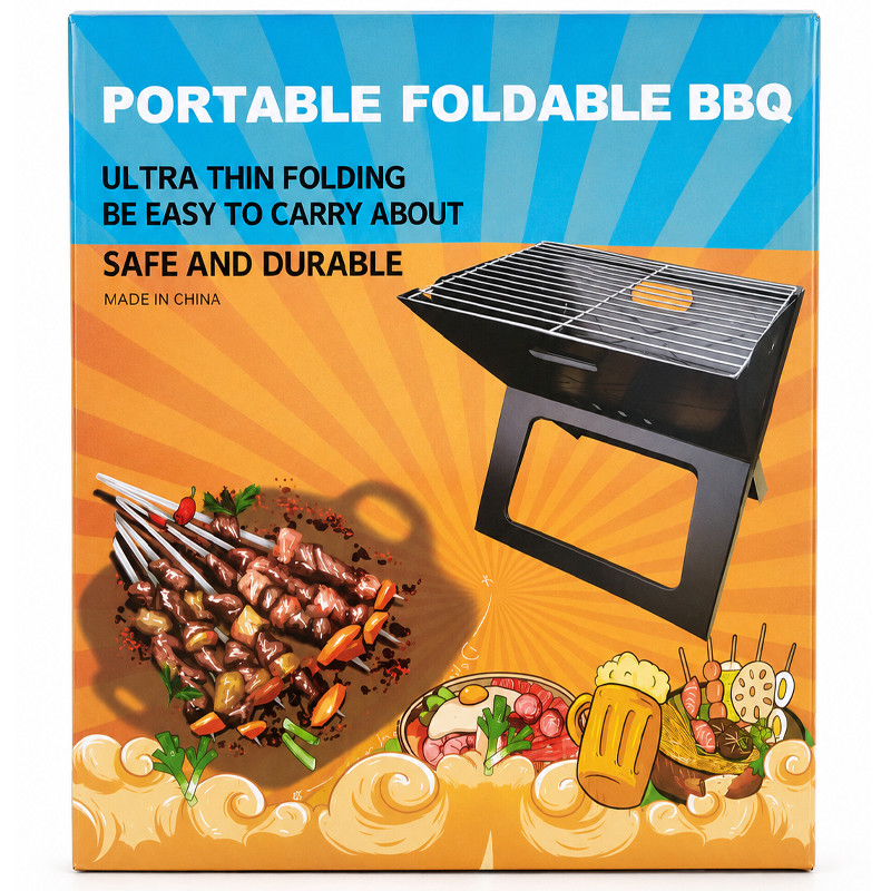 Barbecue à Charbon Pliable Noir en Tunisie