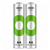 2 Piles Rechargeables GP Recyko AA 1.2V 2600 mAh
